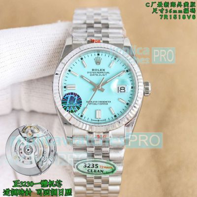 Clean Factory New Replica Rolex Datejust 36mm Tiffany Blue Swiss 3235 Watch 